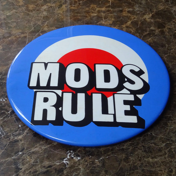 Mods Rule GIANT 3D Vintage Pin Badge