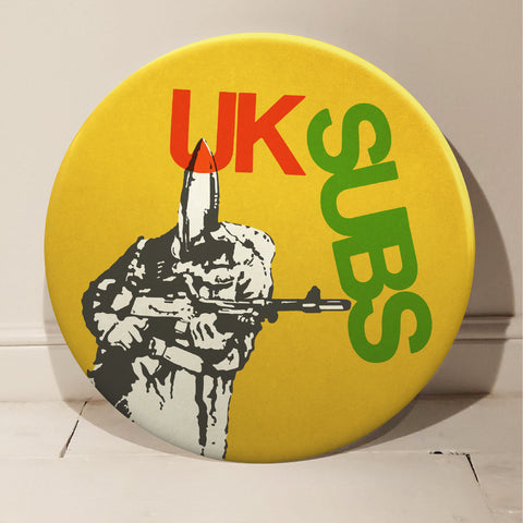 UK Subs GIANT 3D Vintage Pin Badge
